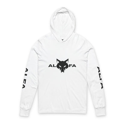 Maglietta unisex con cappuccio e maniche lunghe