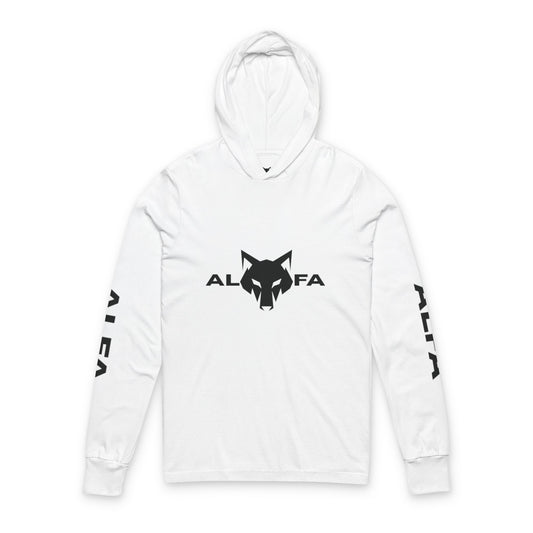 Maglietta unisex con cappuccio e maniche lunghe