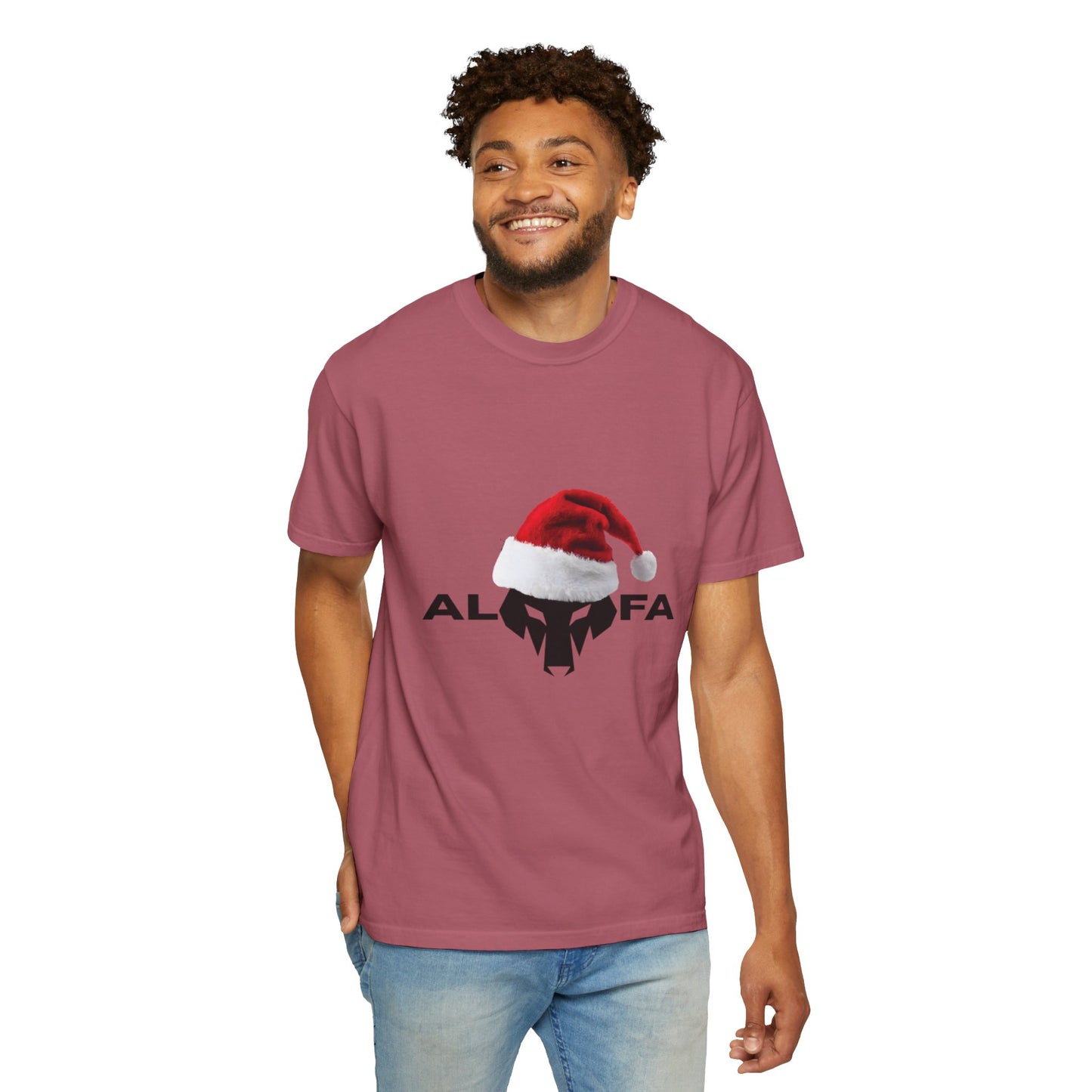 Maglietta unisex Holiday Spirit con grafica Babbo Natale