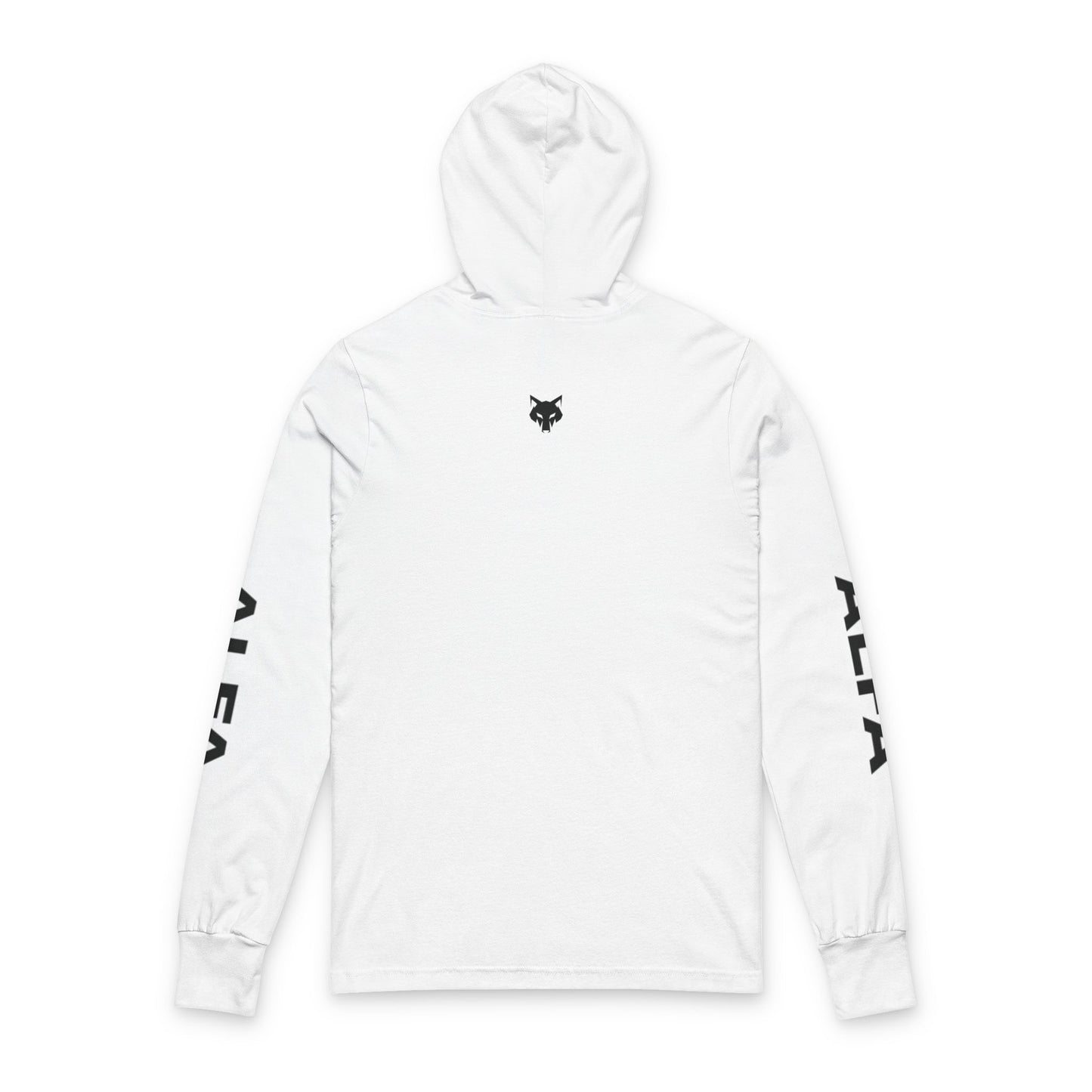 Maglietta unisex con cappuccio e maniche lunghe