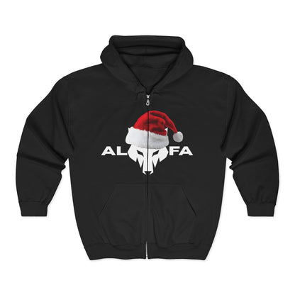 Felpa con cappuccio e zip Holiday Skull Natale