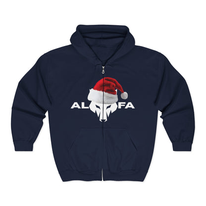 Felpa con cappuccio e zip Holiday Skull Natale